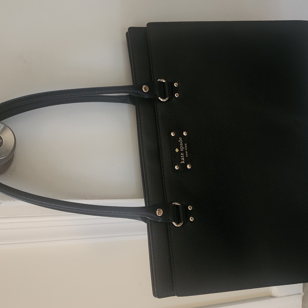 Kate Spade Black Leather Tote Bag